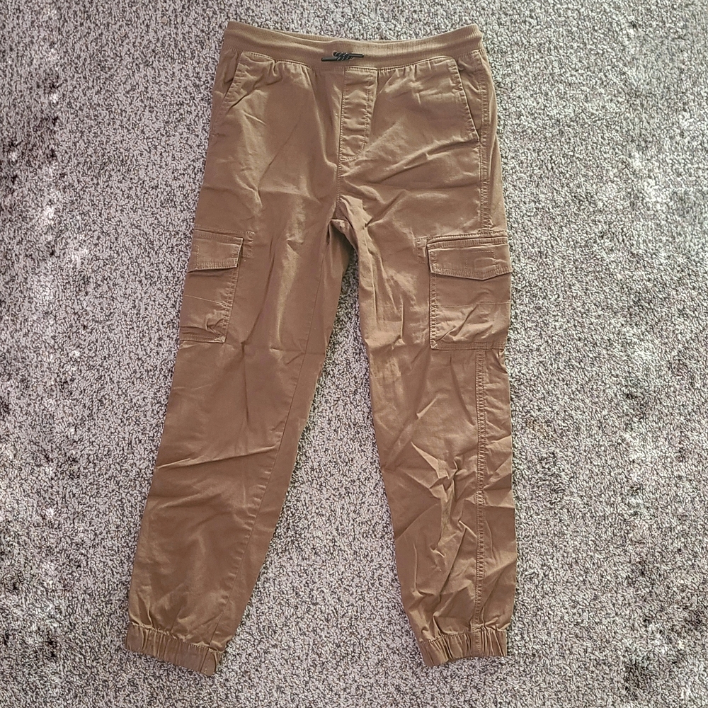 Tan Cargo Jogger Pants Kids Size L